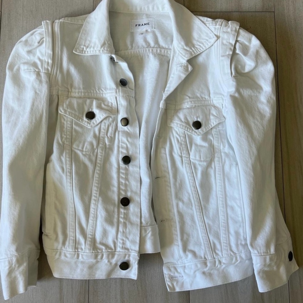 Frame Denim Women's Bright White Jean Jacket